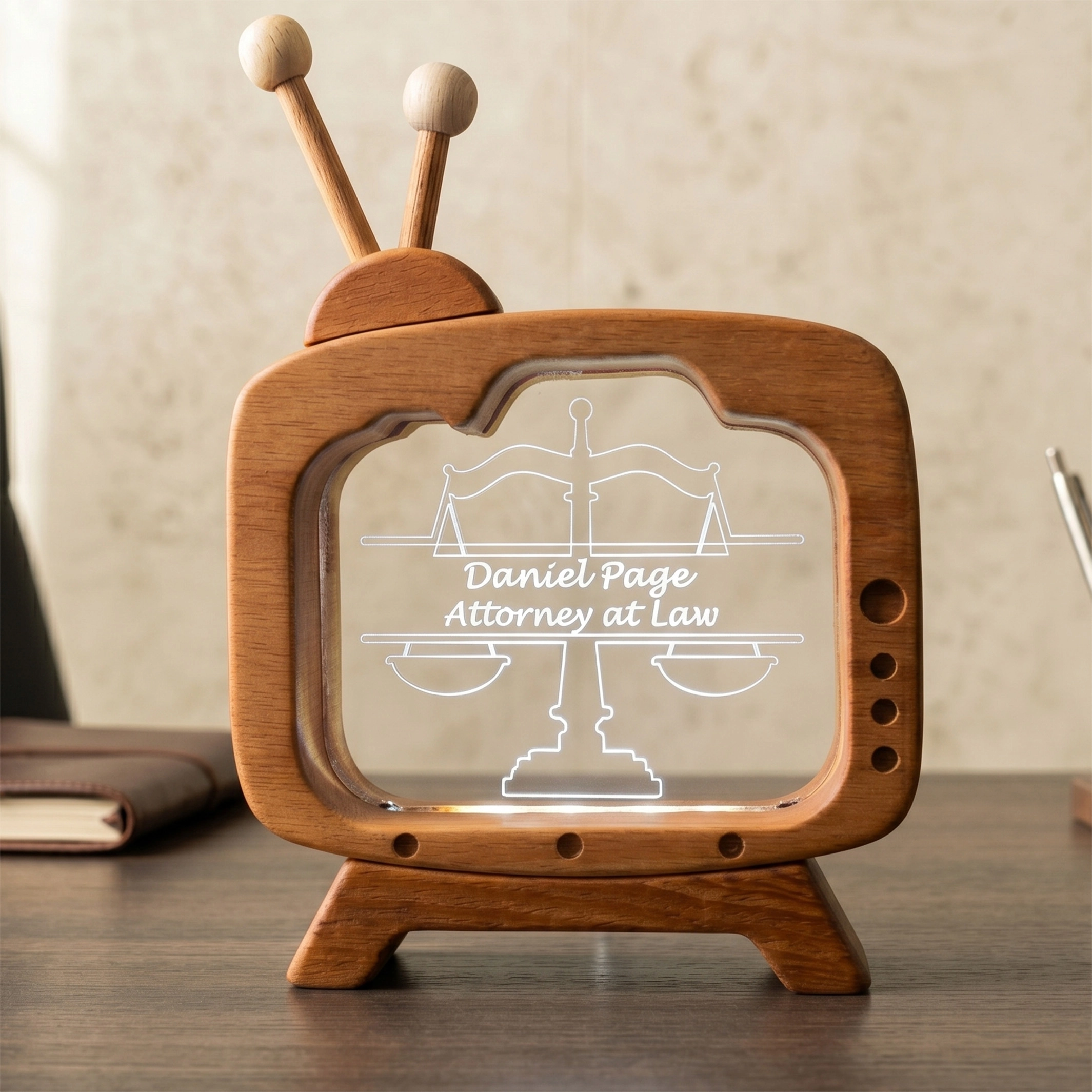 Personalized Table Lamp Gift to Lawyer
