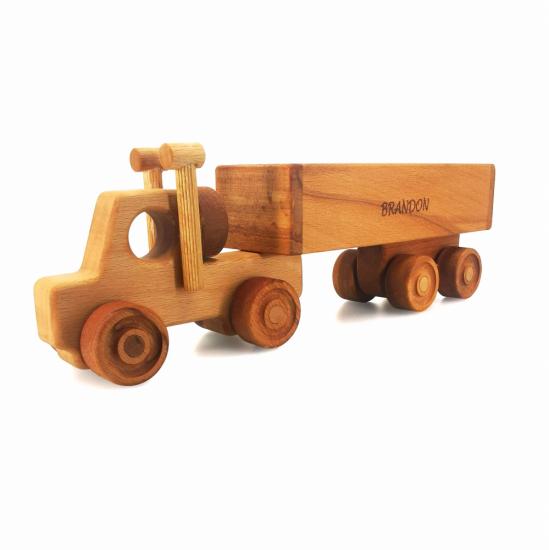 Wooden Toy Truck Trailer