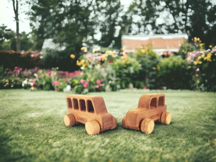 Birthday Gift Personalized Wooden Toy Bus 