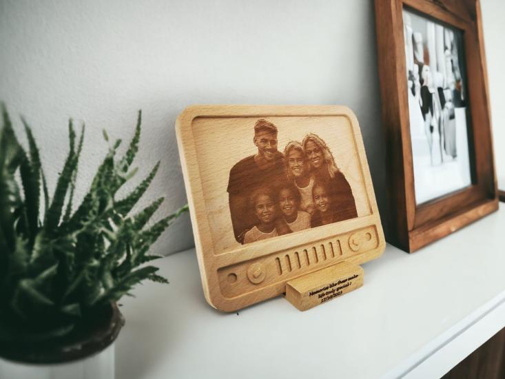 Personalized Engraved Wooden Photo Keepsake,