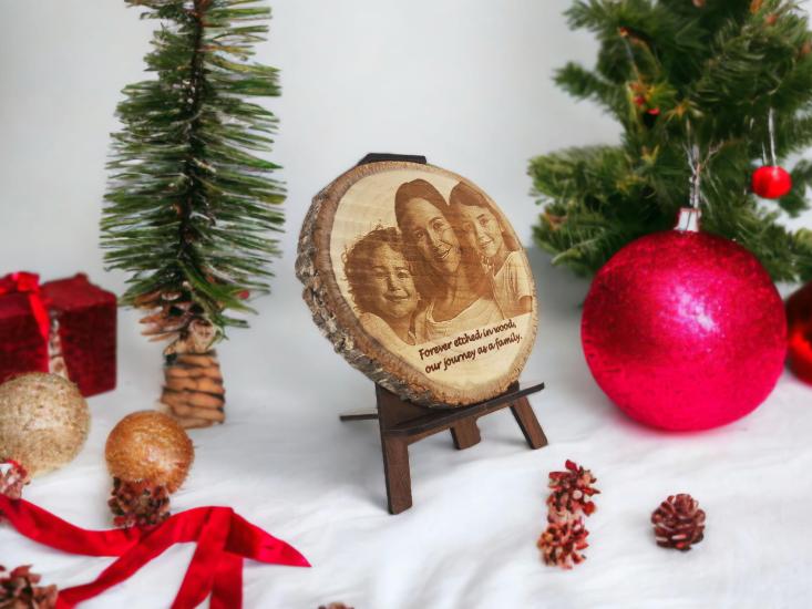 Customized Log Wood Photo Gift 