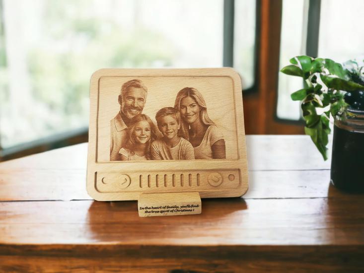 Custom Laser Engraved Wood Photo