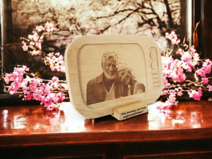  Customized Wooden Photo Engraving  Plaque