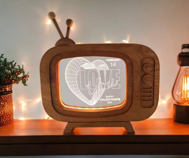 Customizable Wooden Decorative Lamp Unique Gift