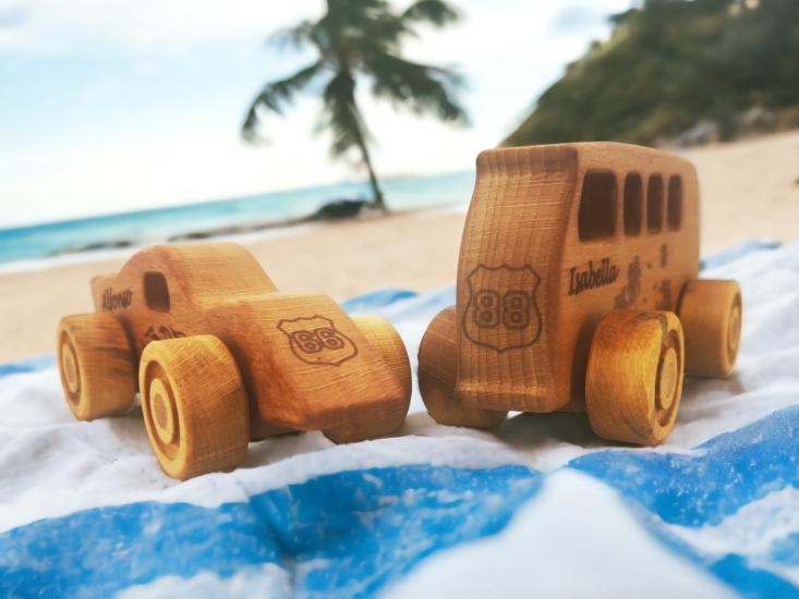 Personalized Eco Friendly Wooden Toy Car Set