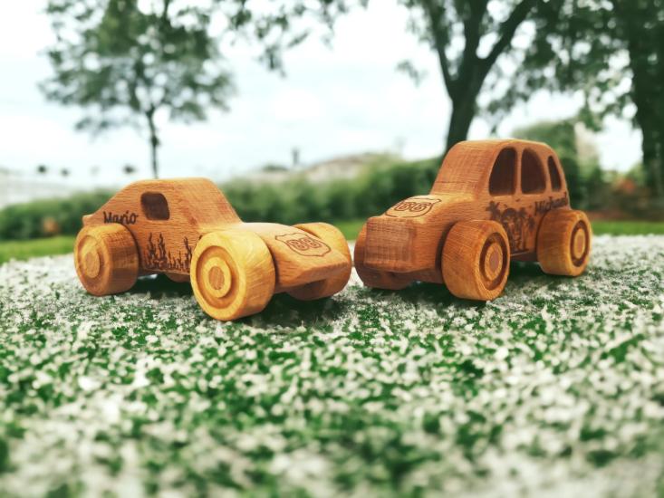 Wooden Name Cars Birthday Gift For Toddlers