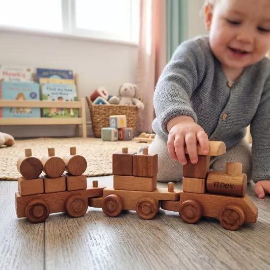 Kişiye Özel Ahşap Puzzle Tren 