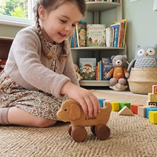 Kişiselleştirilmiş Ahşap Oyuncak Köpek