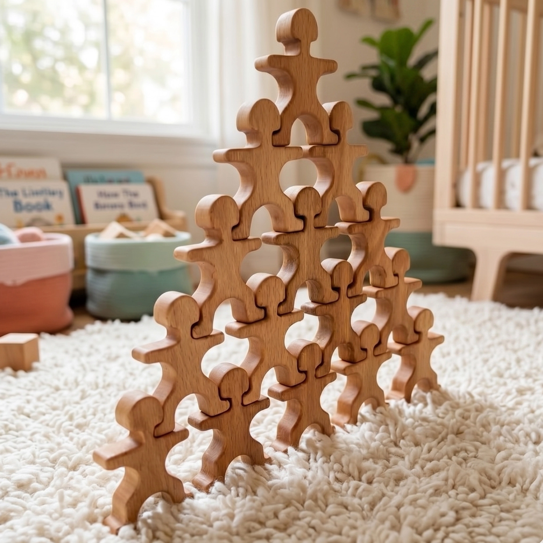Acrobat Men Wooden Toy 15 PCS