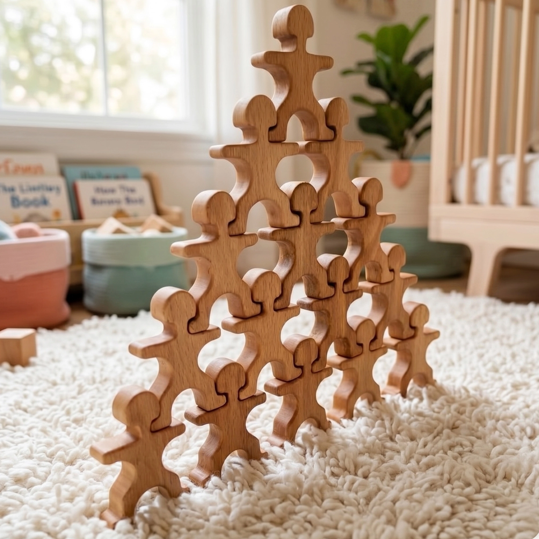 Acrobat Men Wooden Toy 15 PCS