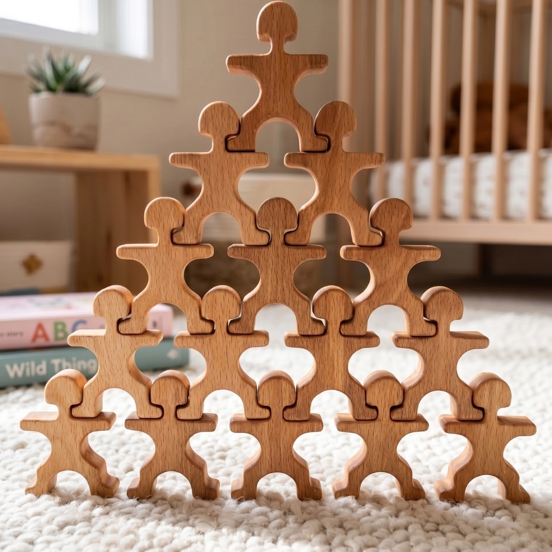 Acrobat Men Wooden Toy 15 PCS
