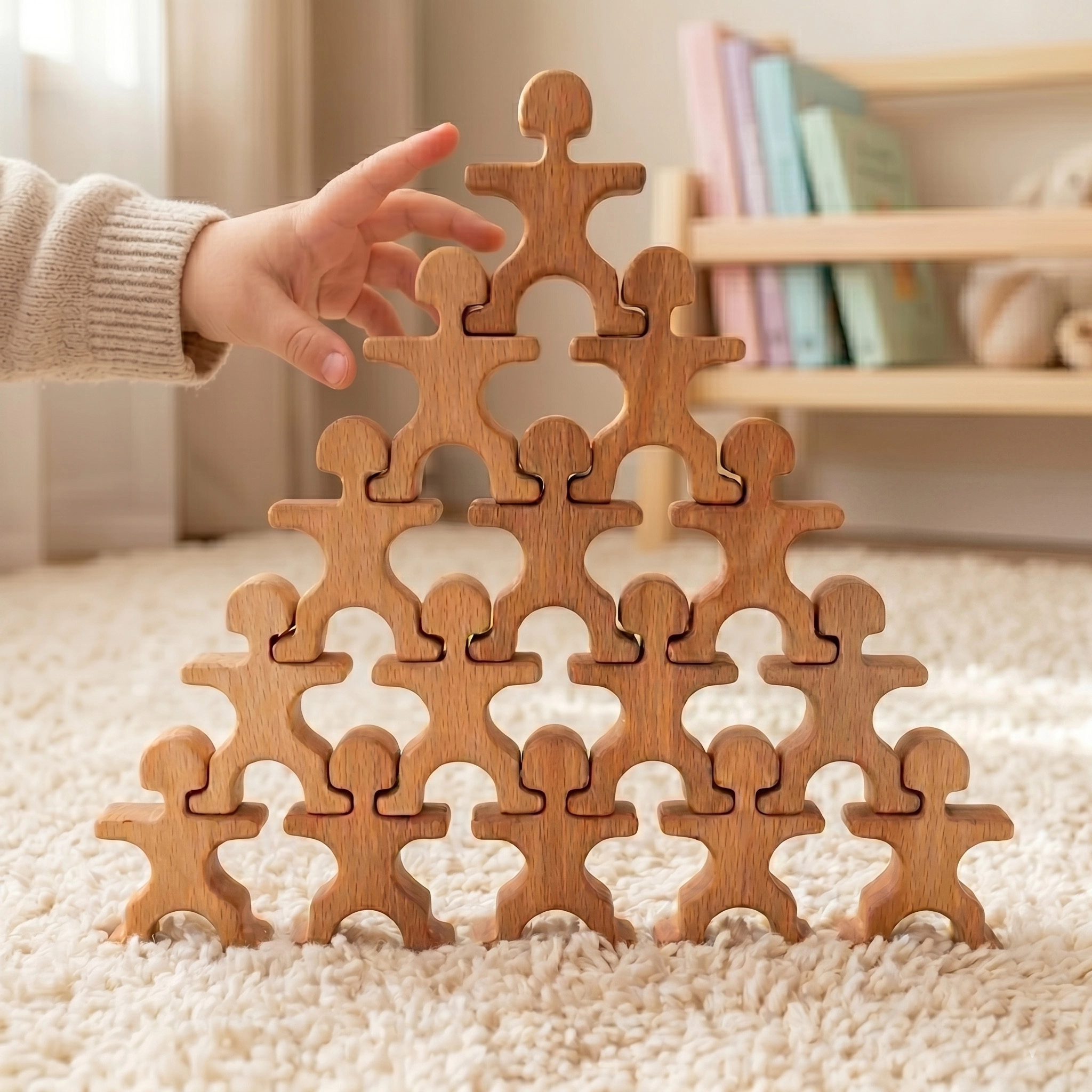 Acrobat Men Wooden Toy 15 PCS