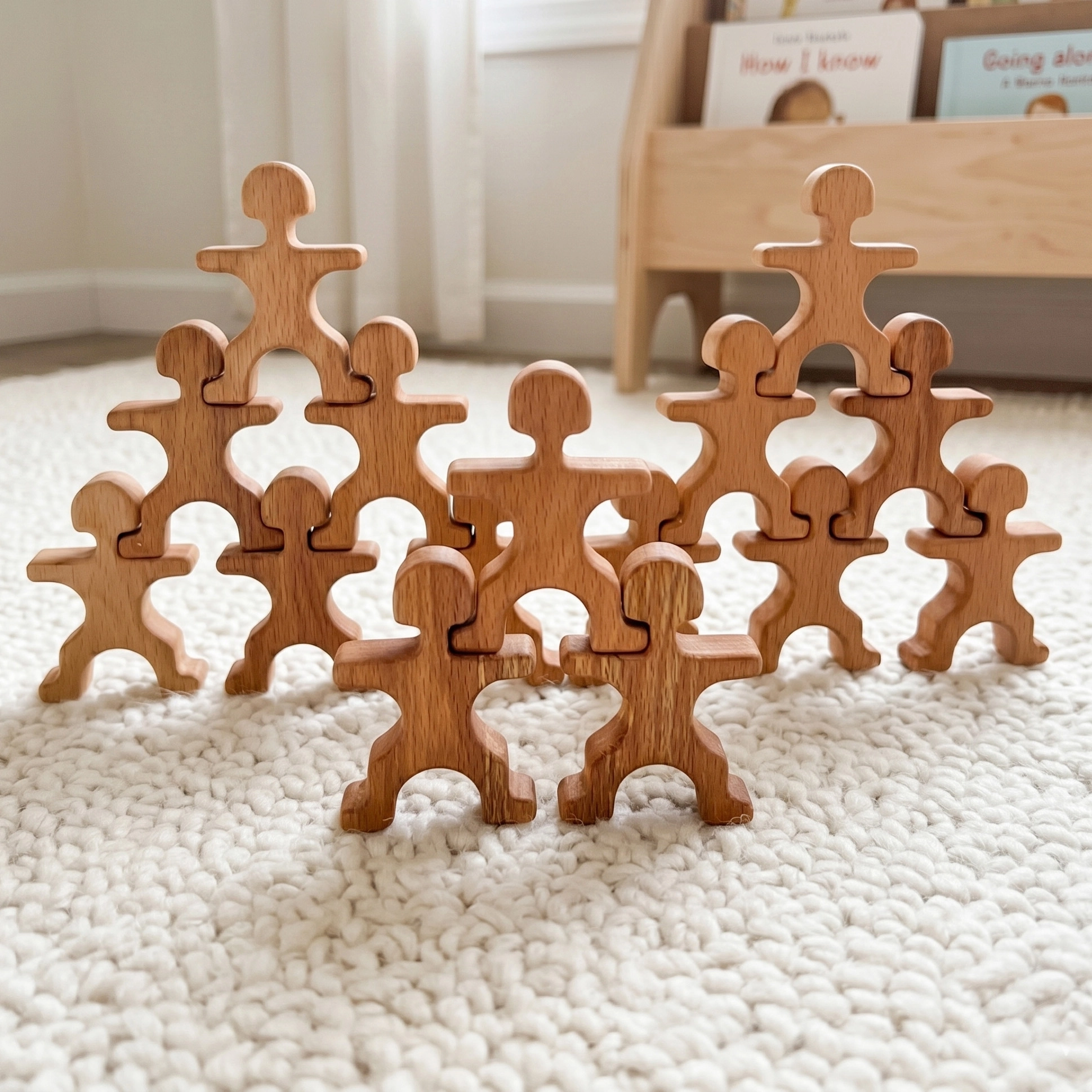 Acrobat Men Wooden Toy 15 PCS