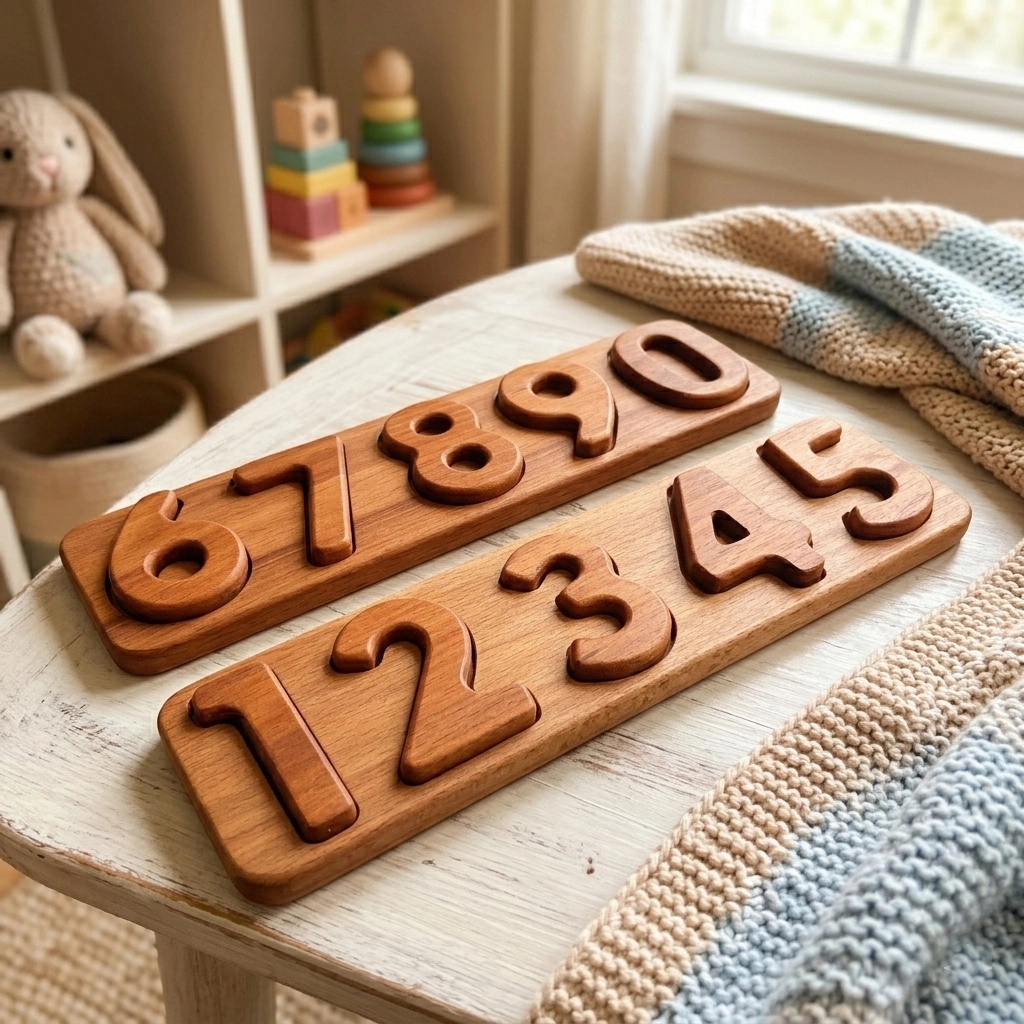 Montessori Numbers Wooden Puzzle