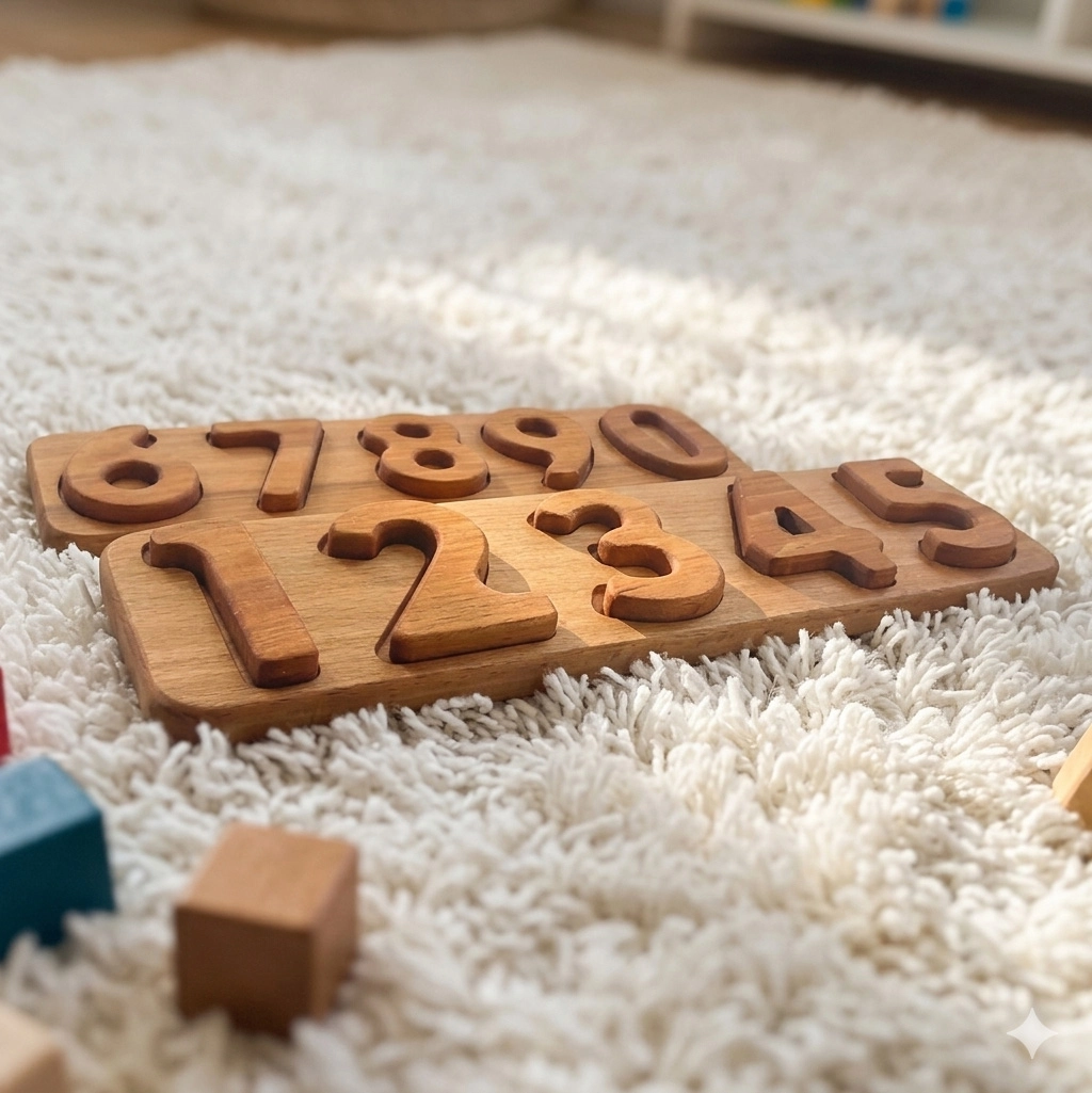 Montessori Numbers Wooden Puzzle