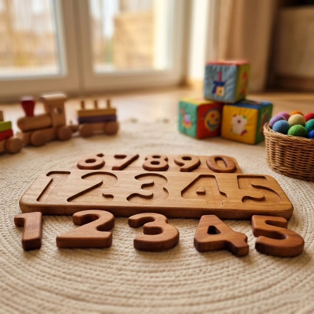 Montessori Numbers Wooden Puzzle